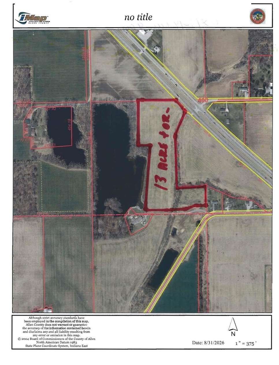 13 Acres of Agricultural Land for Sale in Hoagland, Indiana