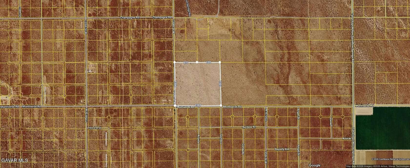 42.8 Acres of Land for Sale in Rosamond, California