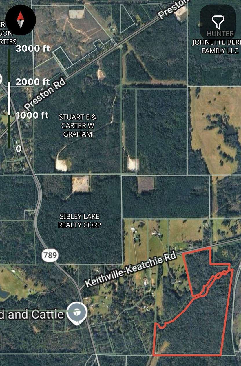 98.8 Acres of Recreational & Residential Land for Sale in Keithville, Louisiana