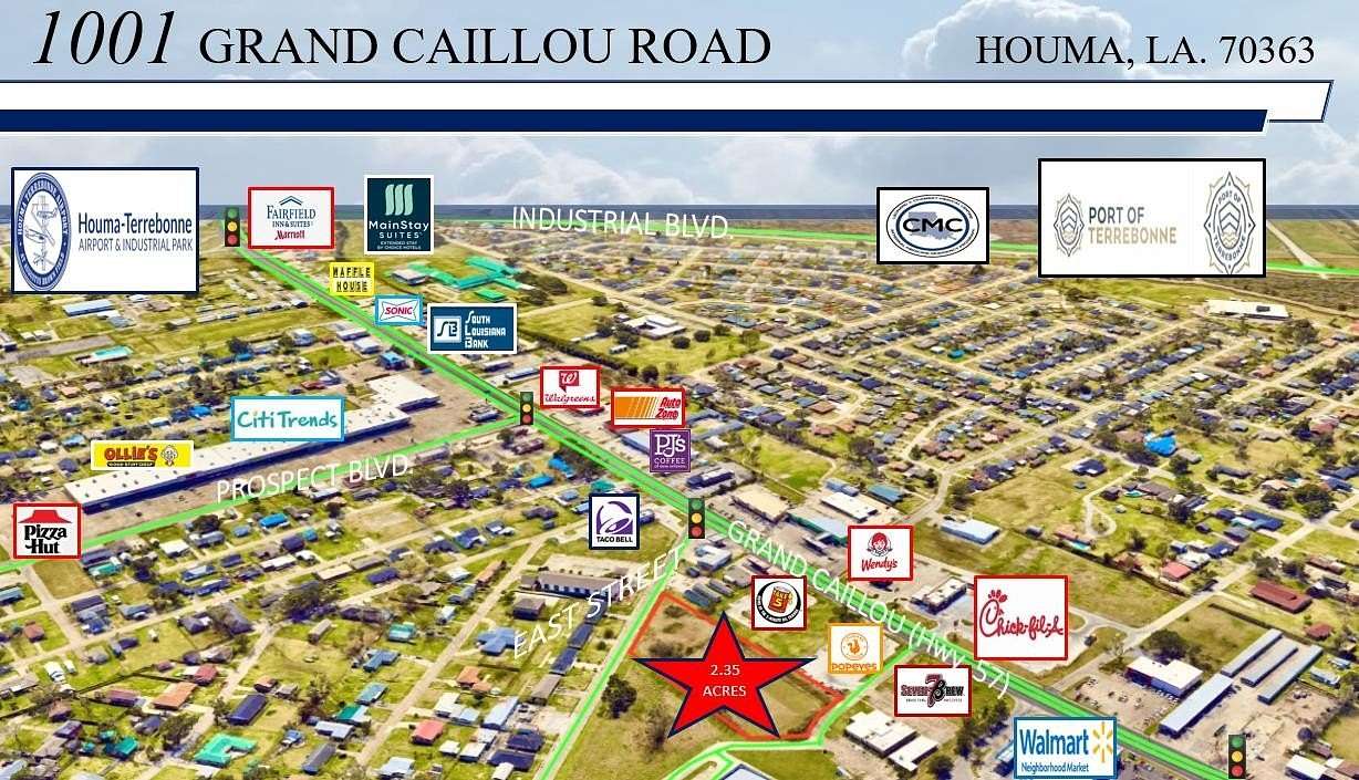 2.35 Acres of Commercial Land for Sale in Houma, Louisiana