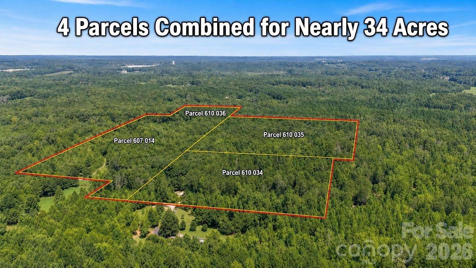 33.8 Acres of Recreational & Residential Land for Sale in Salisbury, North Carolina