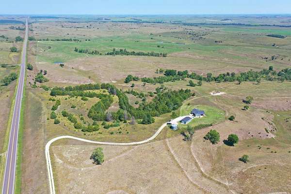 153 Acres of Agricultural Land with Home for Sale in Mason City, Nebraska