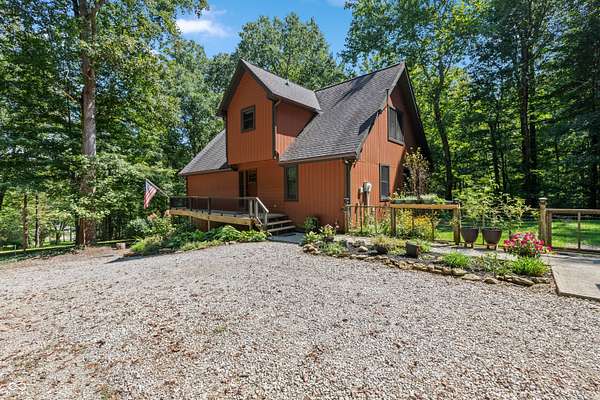 6.58 Acres of Land with Home for Sale in Columbus, Indiana