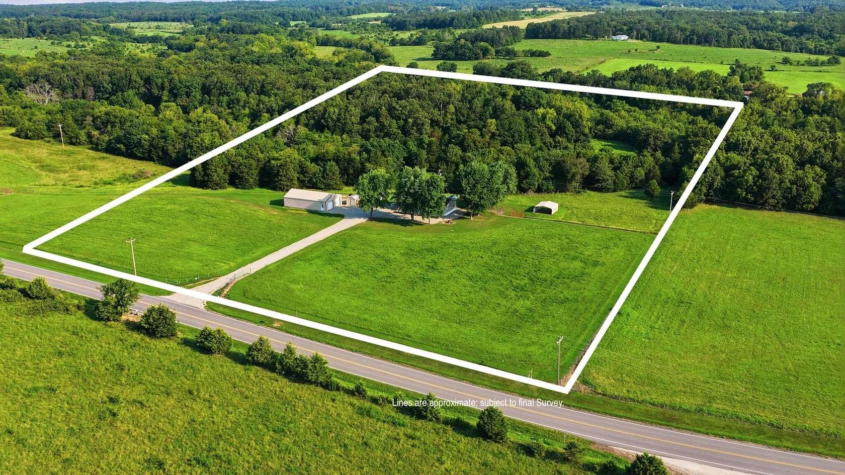 13 Acres of Recreational Land with Home for Sale in Conway, Missouri