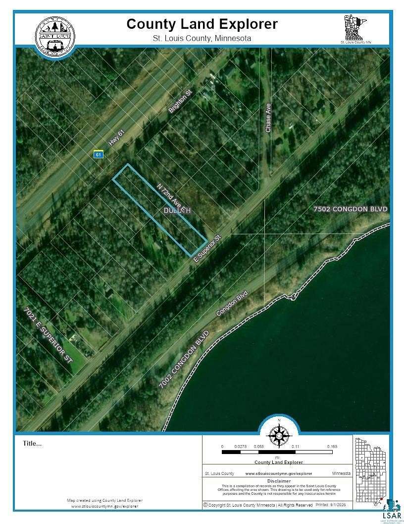 1.65 Acres of Land for Sale in Duluth, Minnesota