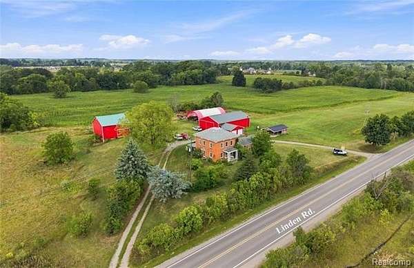 76.4 Acres of Agricultural Land with Home for Sale in Fenton, Michigan