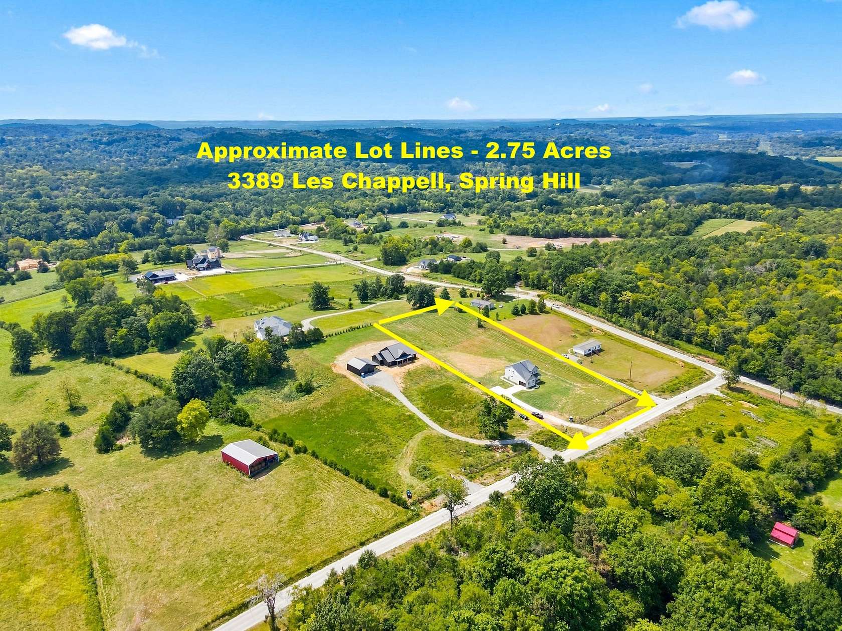 2.75 Acres of Land with Home for Sale in Spring Hill, Tennessee