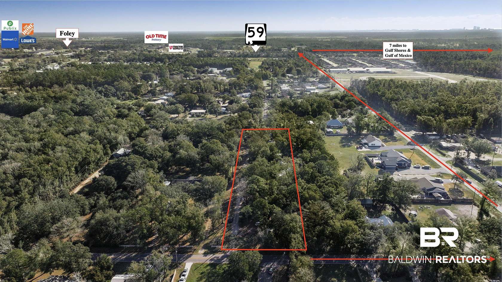 3.25 Acres of Mixed-Use Land for Sale in Foley, Alabama