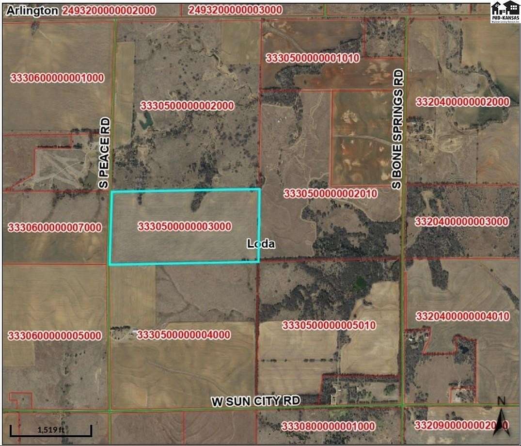 81.7 Acres of Agricultural Land for Auction in Arlington, Kansas