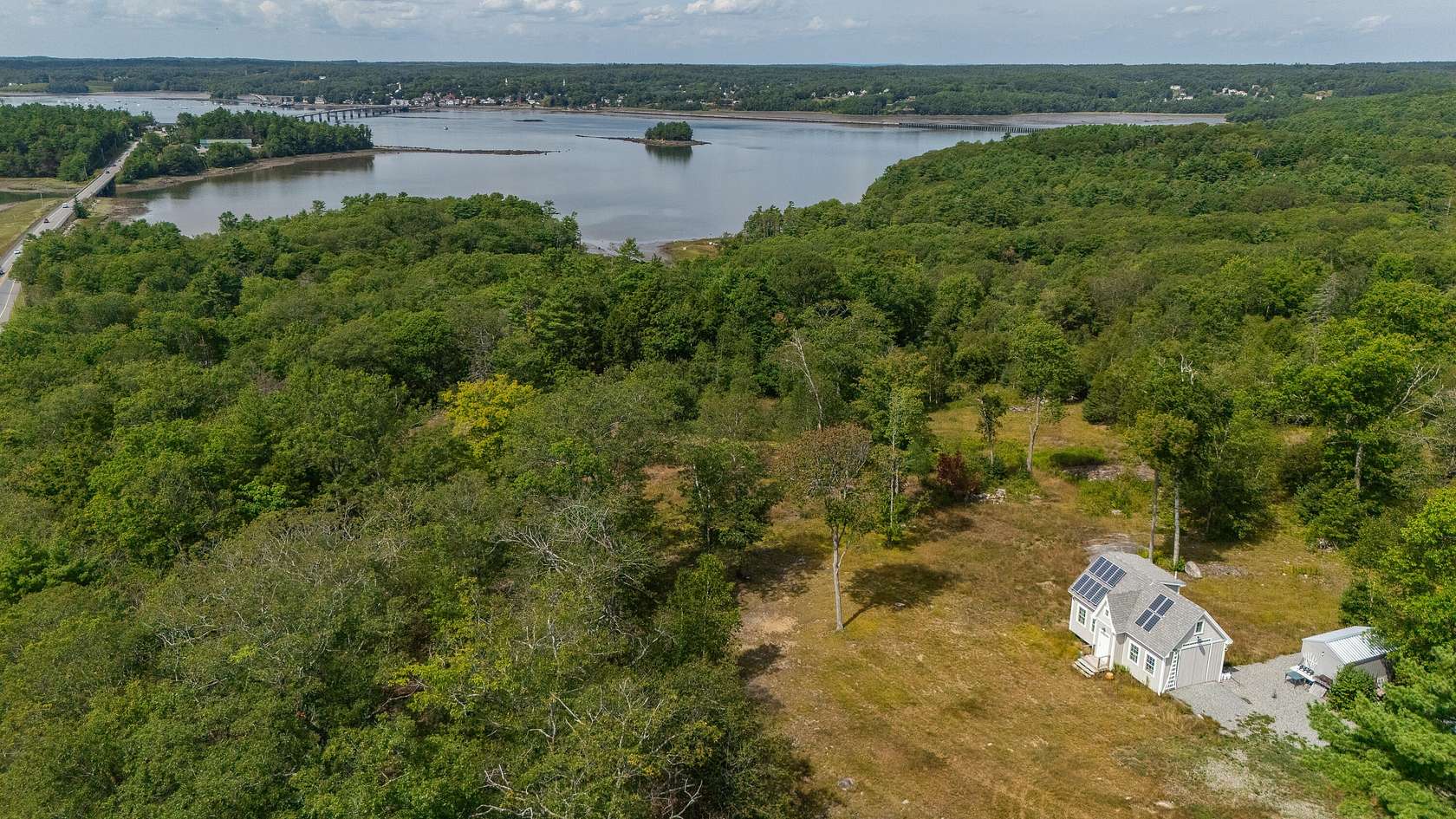 32 Acres of Recreational Land with Home for Sale in Edgecomb, Maine