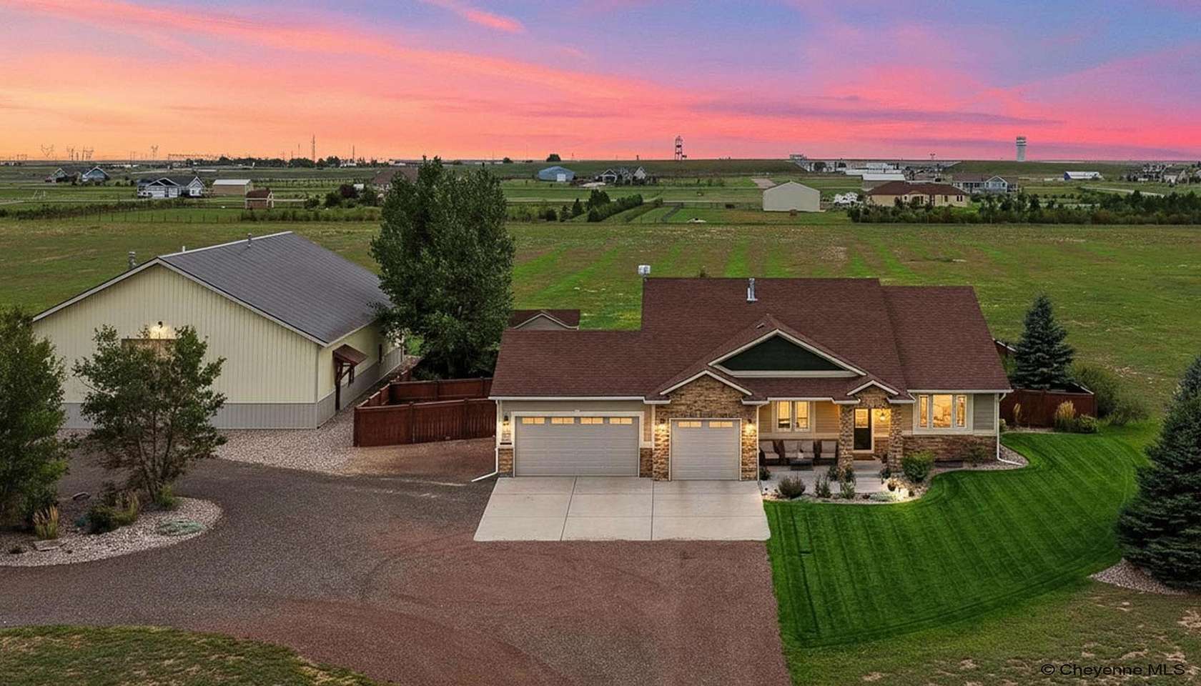 5.77 Acres of Land with Home for Sale in Cheyenne, Wyoming