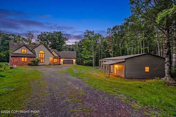 10.5 Acres of Land with Home for Sale in Bear Creek Village, Pennsylvania