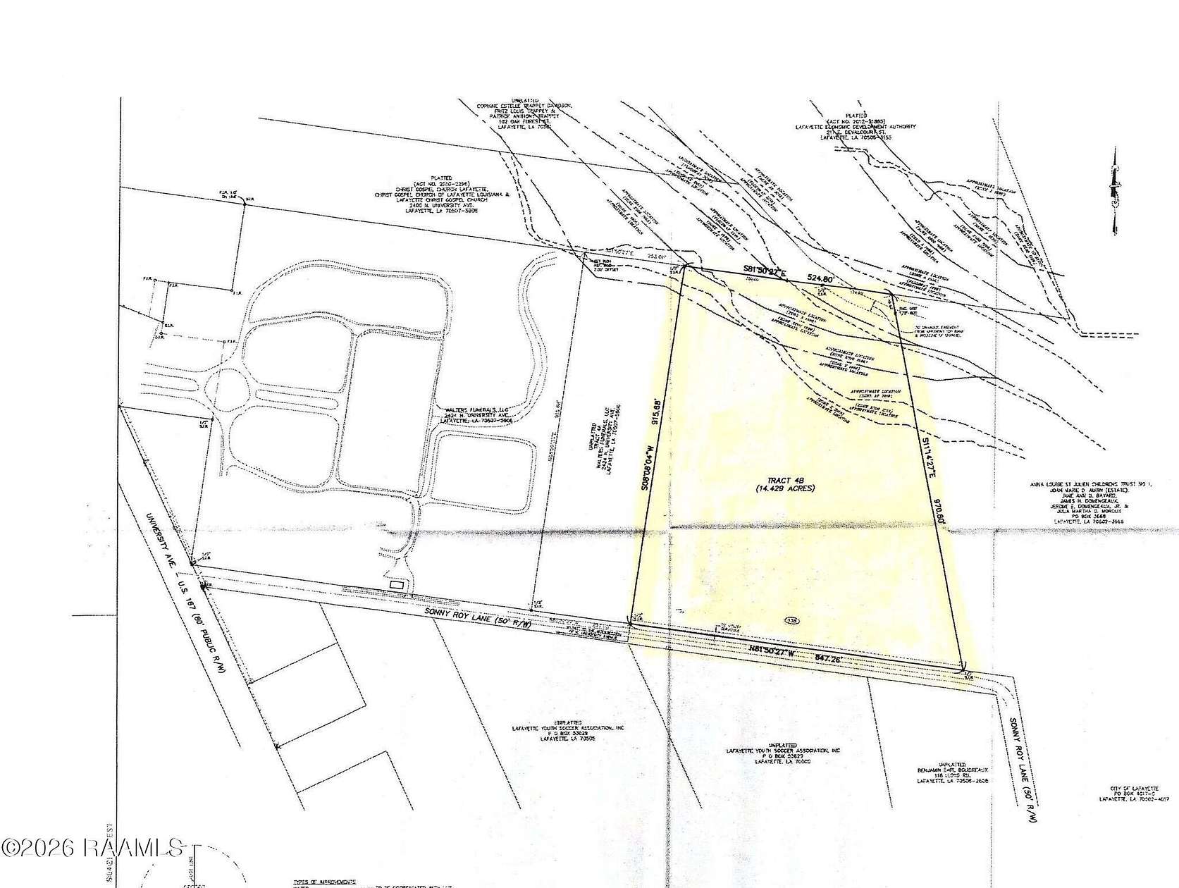 14.4 Acres of Mixed-Use Land for Sale in Lafayette, Louisiana