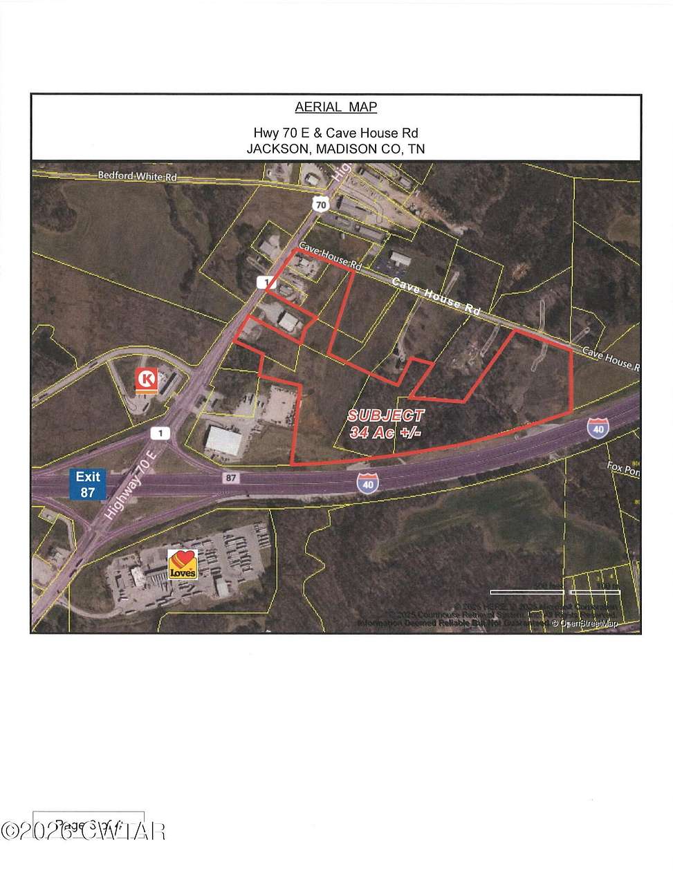 34 Acres of Commercial Land for Sale in Jackson, Tennessee