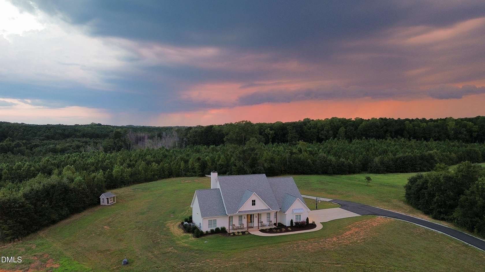 9.65 Acres of Land with Home for Sale in Middlesex, North Carolina