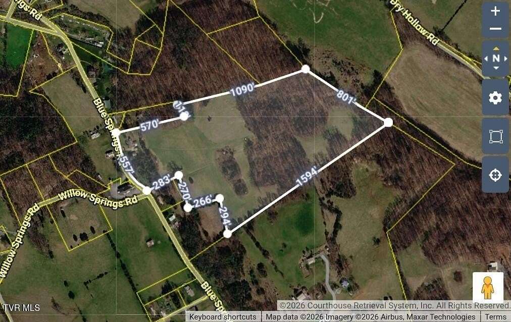 35.9 Acres of Land with Home for Sale in Elizabethton, Tennessee