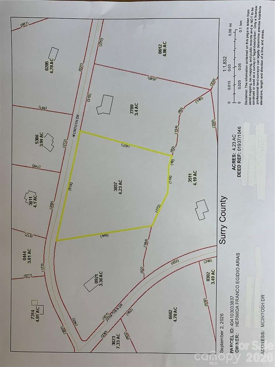 4.23 Acres of Residential Land for Sale in Lowgap, North Carolina