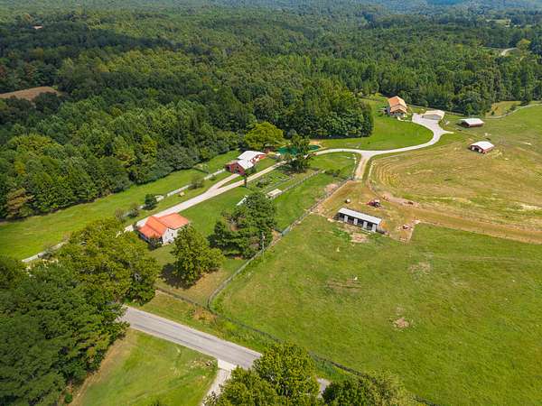 36.3 Acres of Land with Home for Sale in Pulaski, Tennessee