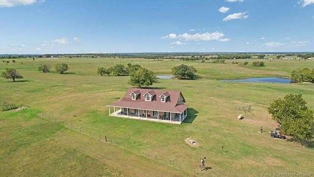 71.4 Acres of Agricultural Land with Home for Sale in Kenefic, Oklahoma