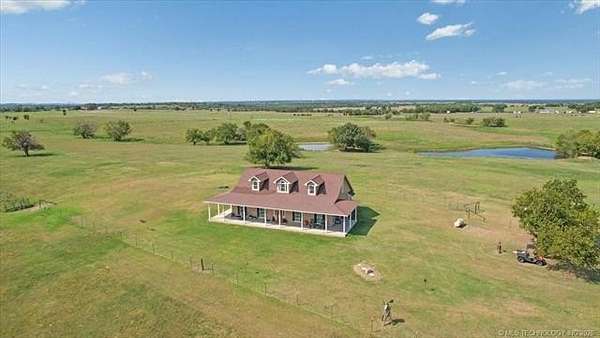 71.4 Acres of Agricultural Land with Home for Sale in Kenefic, Oklahoma