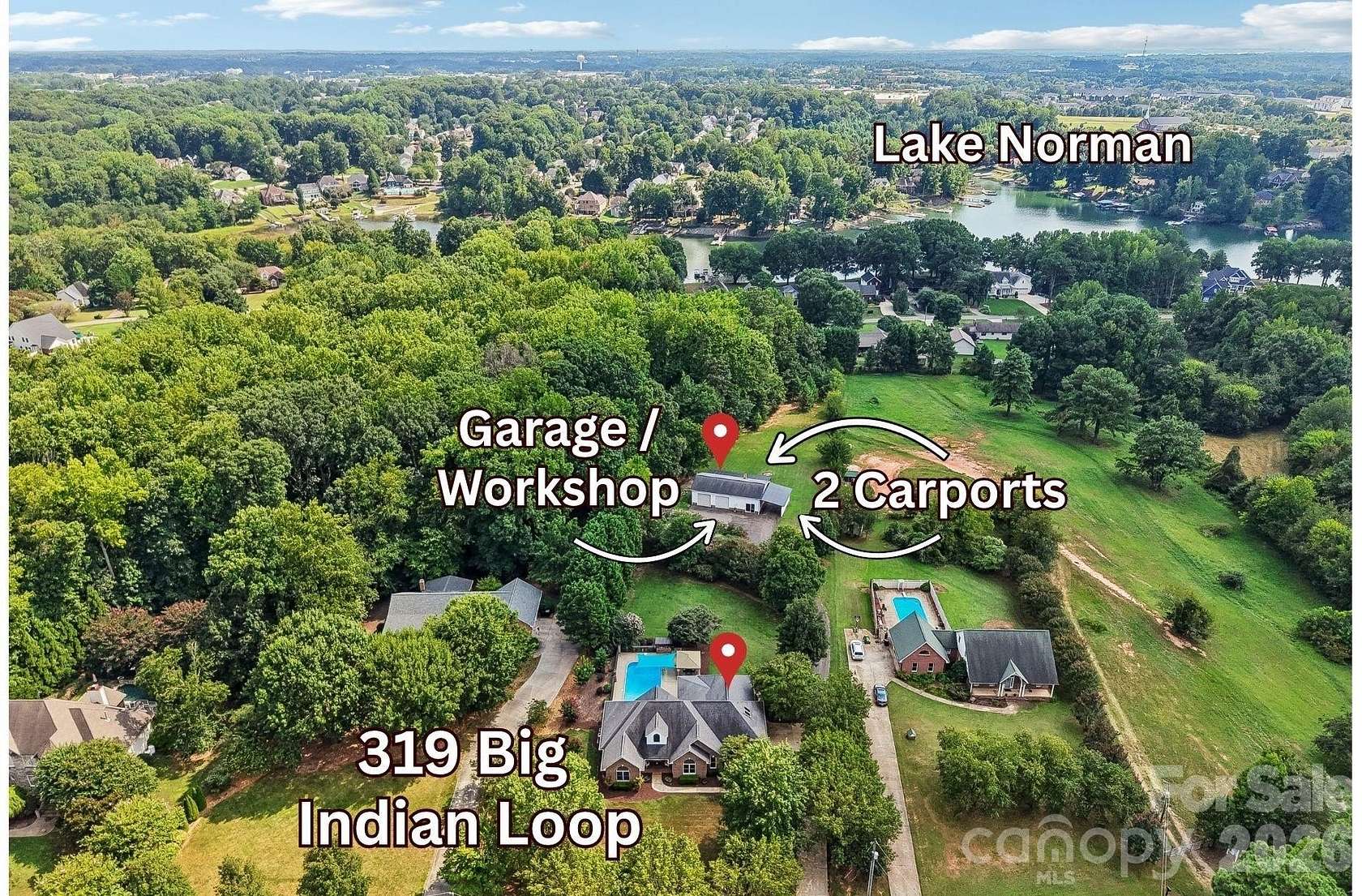 2.1 Acres of Land with Home for Sale in Mooresville, North Carolina
