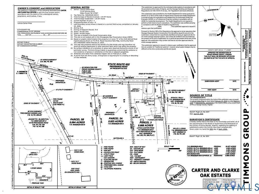 6 Acres of Residential Land for Sale in Prince George, Virginia