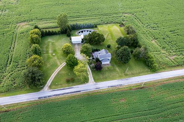 1.84 Acres of Land with Home for Sale in Roanoke, Indiana