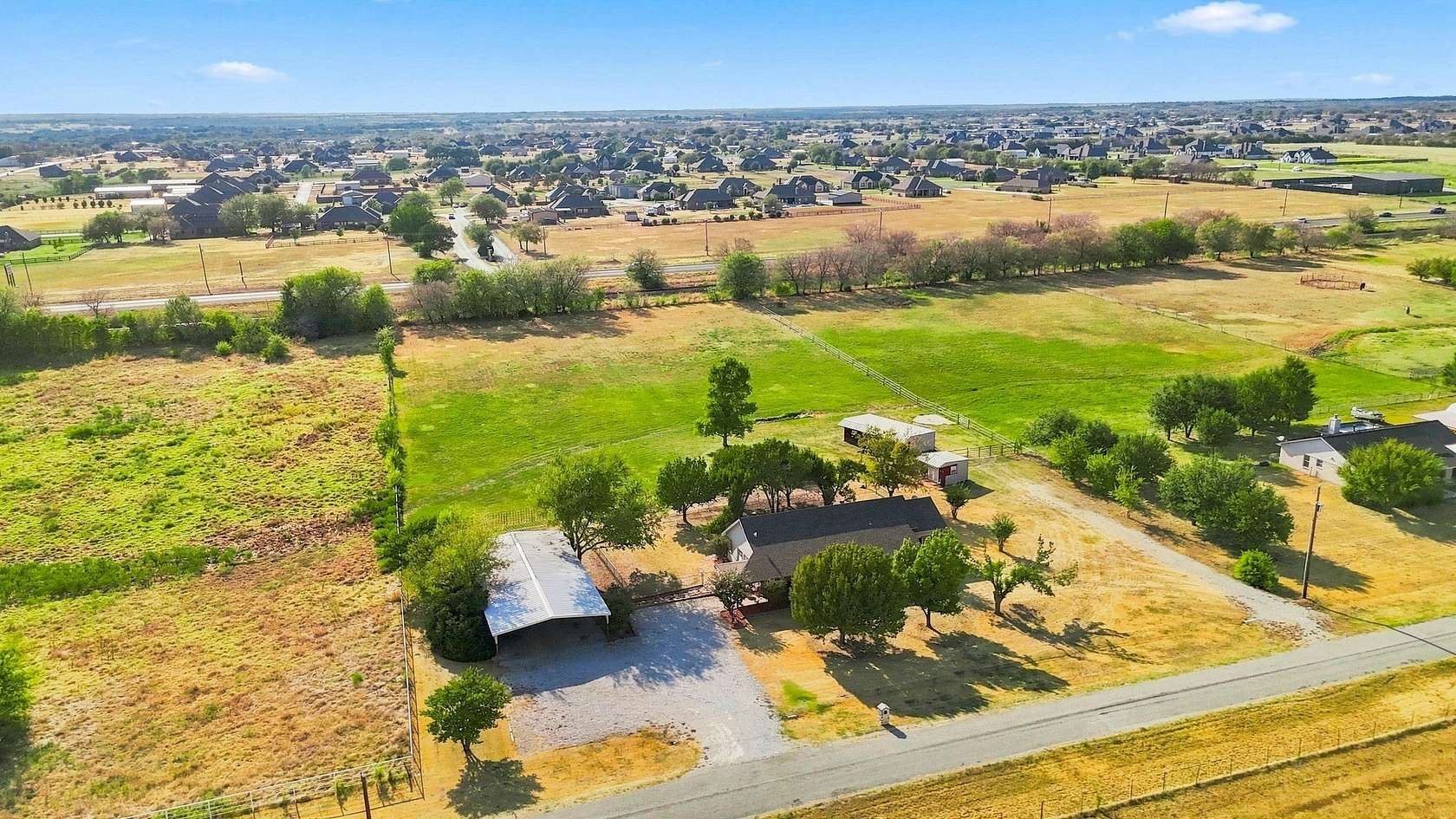 3 Acres of Land with Home for Sale in Justin, Texas