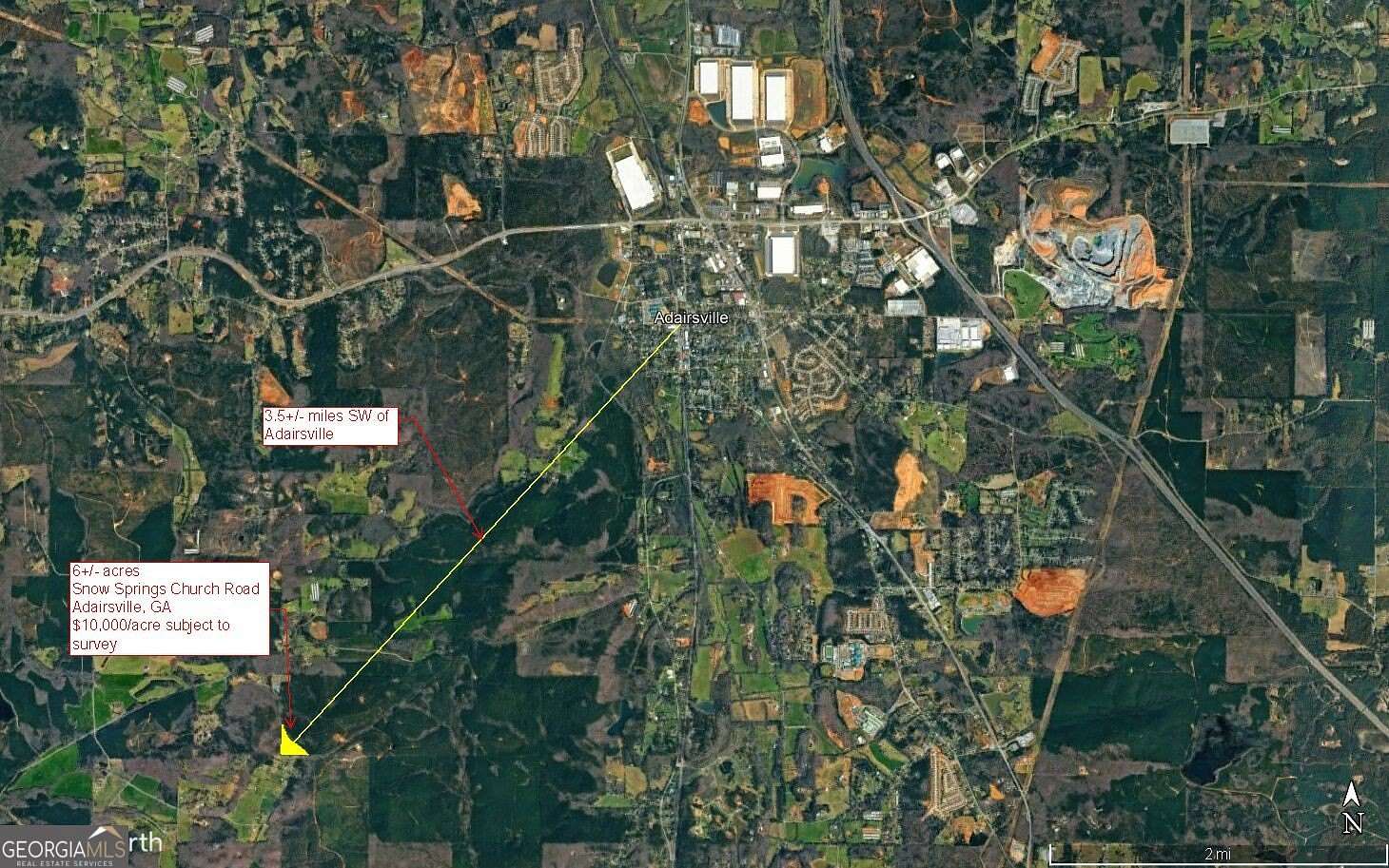 6.5 Acres of Residential Land for Sale in Adairsville, Georgia