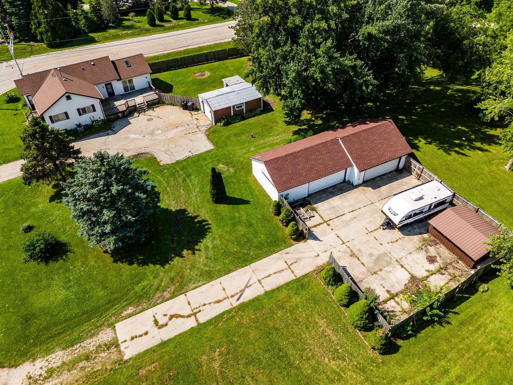 1.53 Acres of Land with Home for Sale in Sturtevant, Wisconsin