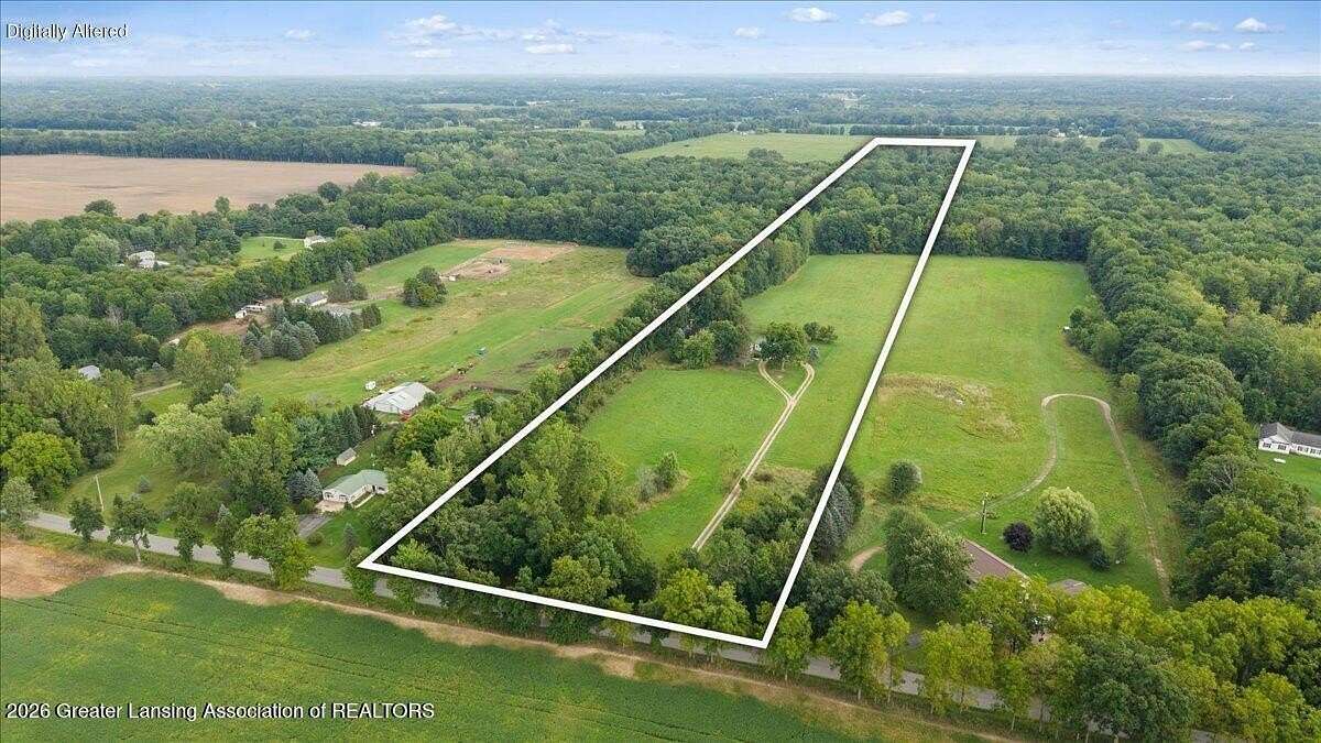 20 Acres of Recreational Land with Home for Sale in Stockbridge, Michigan