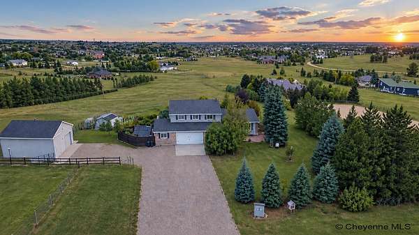4.42 Acres of Land with Home for Sale in Cheyenne, Wyoming