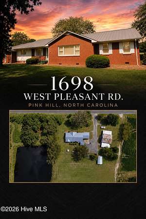 2 Acres of Land with Home for Sale in Pink Hill, North Carolina