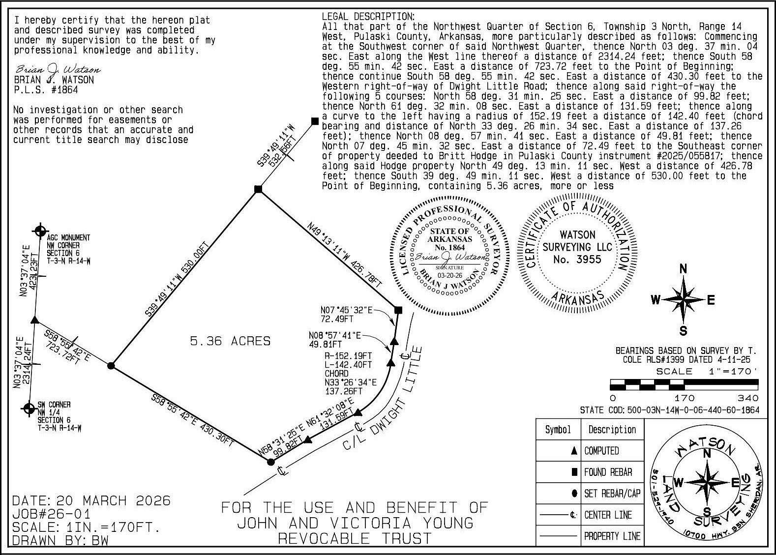 5.36 Acres of Land for Sale in Roland, Arkansas