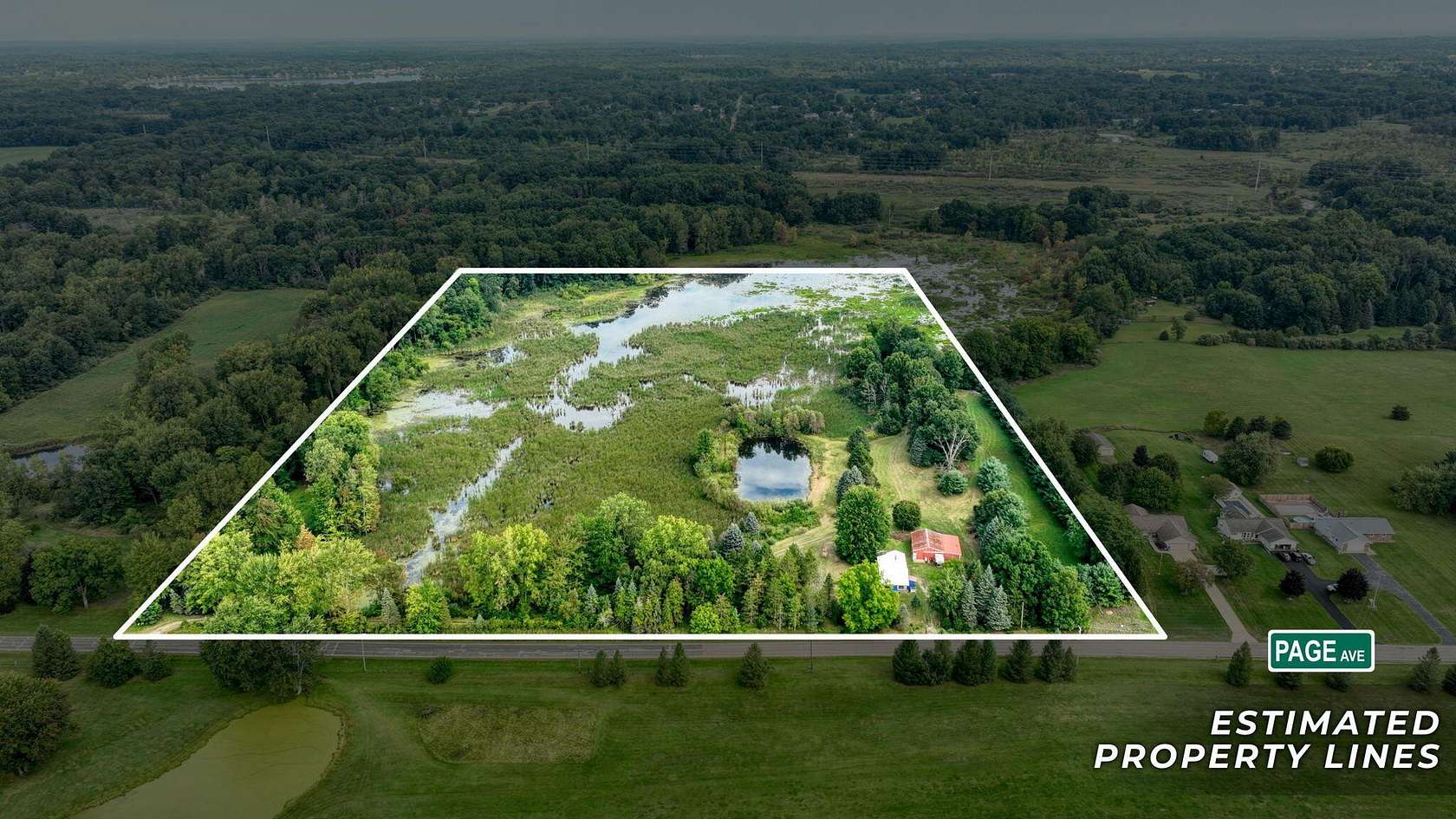 24.9 Acres of Land with Home for Sale in Jackson, Michigan