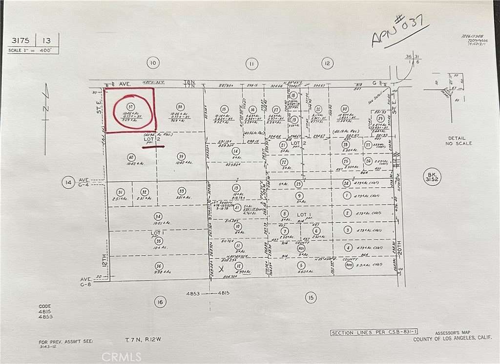 9.59 Acres of Land for Sale in Lancaster, California