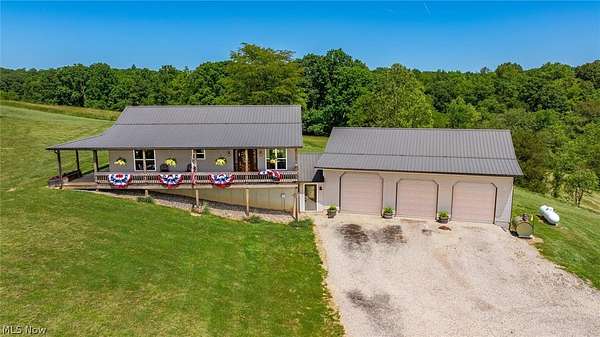 6.54 Acres of Land with Home for Sale in Malta, Ohio