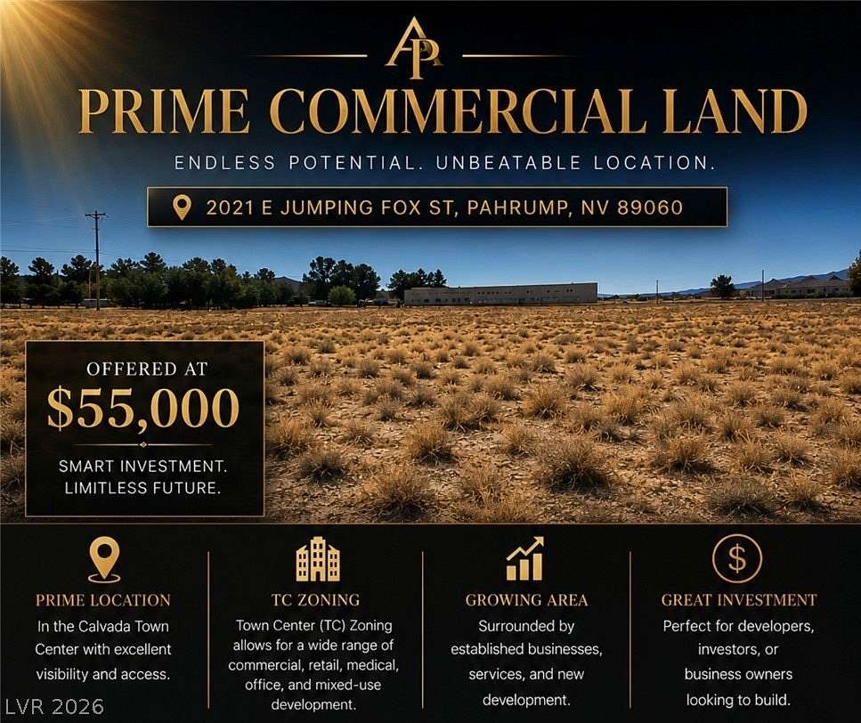 0.34 Acres of Commercial Land for Sale in Pahrump, Nevada