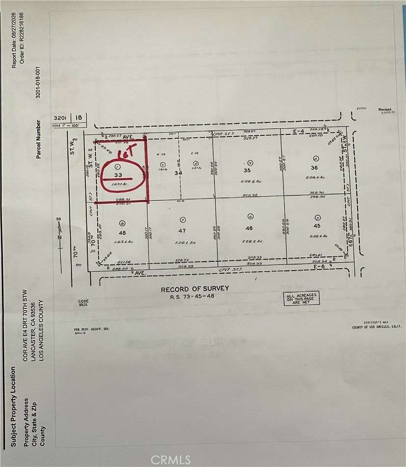 2.18 Acres of Commercial Land for Sale in Lancaster, California