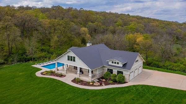 8.76 Acres of Land with Home for Sale in Booneville, Iowa