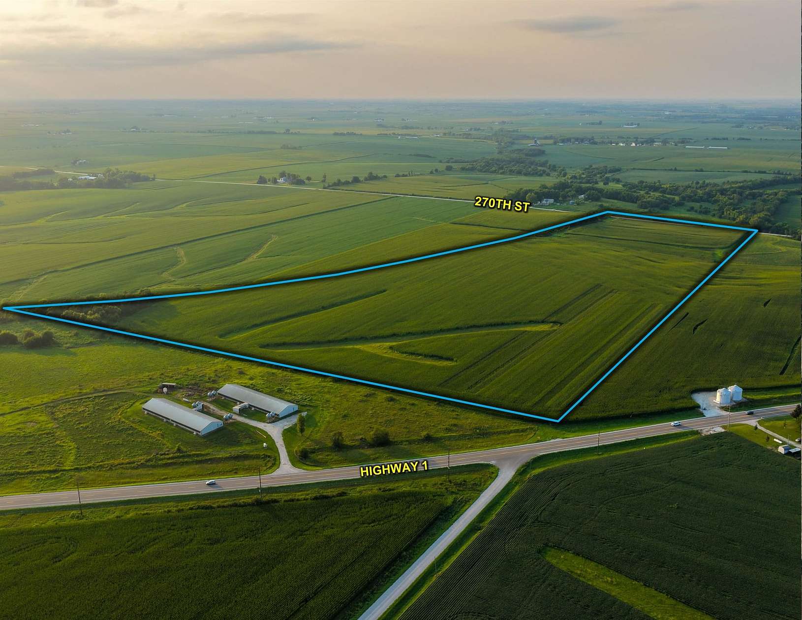 61 Acres of Land for Auction in Washington, Iowa