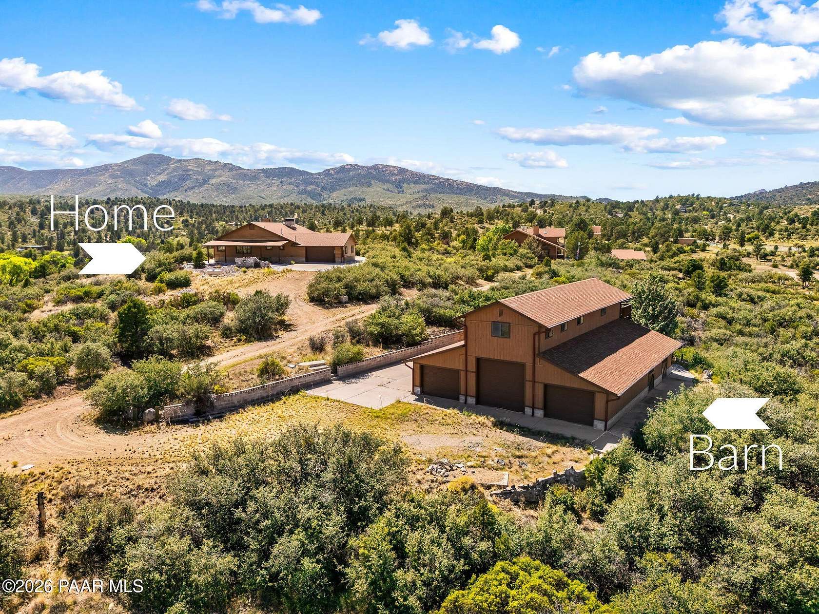 25.1 Acres of Agricultural Land with Home for Sale in Peeples Valley, Arizona