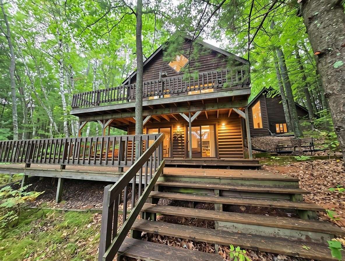 7.43 Acres of Land with Home for Sale in Lake Tomahawk, Wisconsin