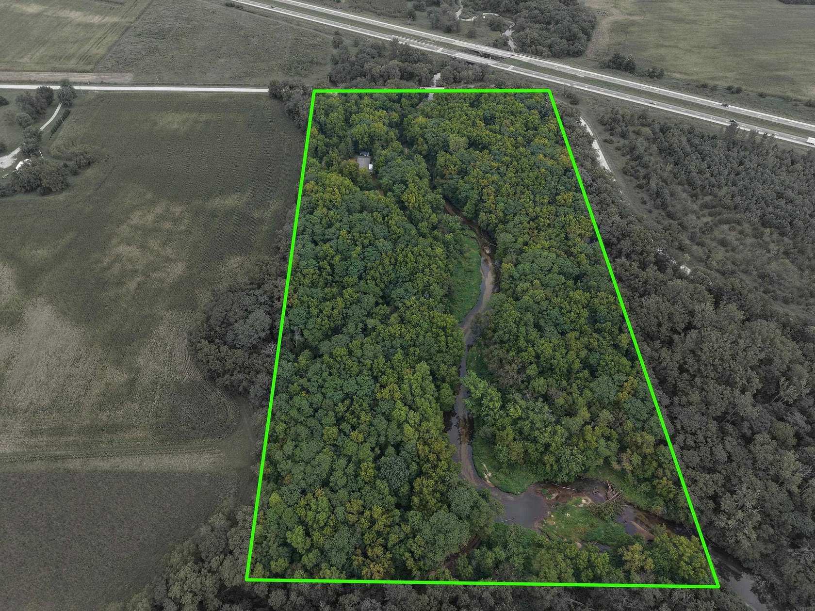 18.5 Acres of Recreational Land with Home for Sale in La Porte City, Iowa