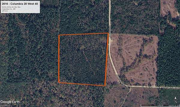 40 Acres of Recreational Land for Auction in Emerson, Arkansas