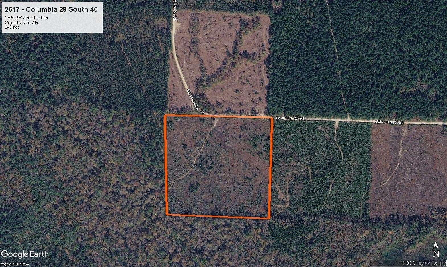 40 Acres of Recreational Land for Auction in Emerson, Arkansas