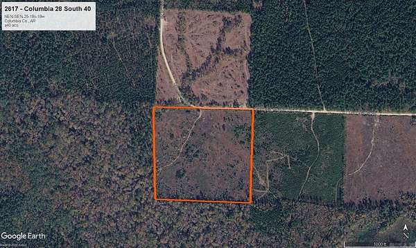 40 Acres of Recreational Land for Auction in Emerson, Arkansas