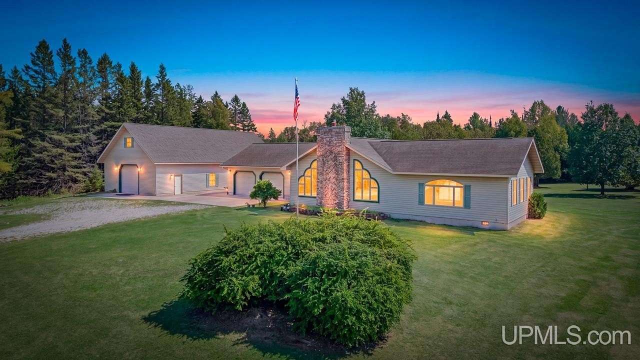 40 Acres of Recreational Land with Home for Sale in Garden, Michigan
