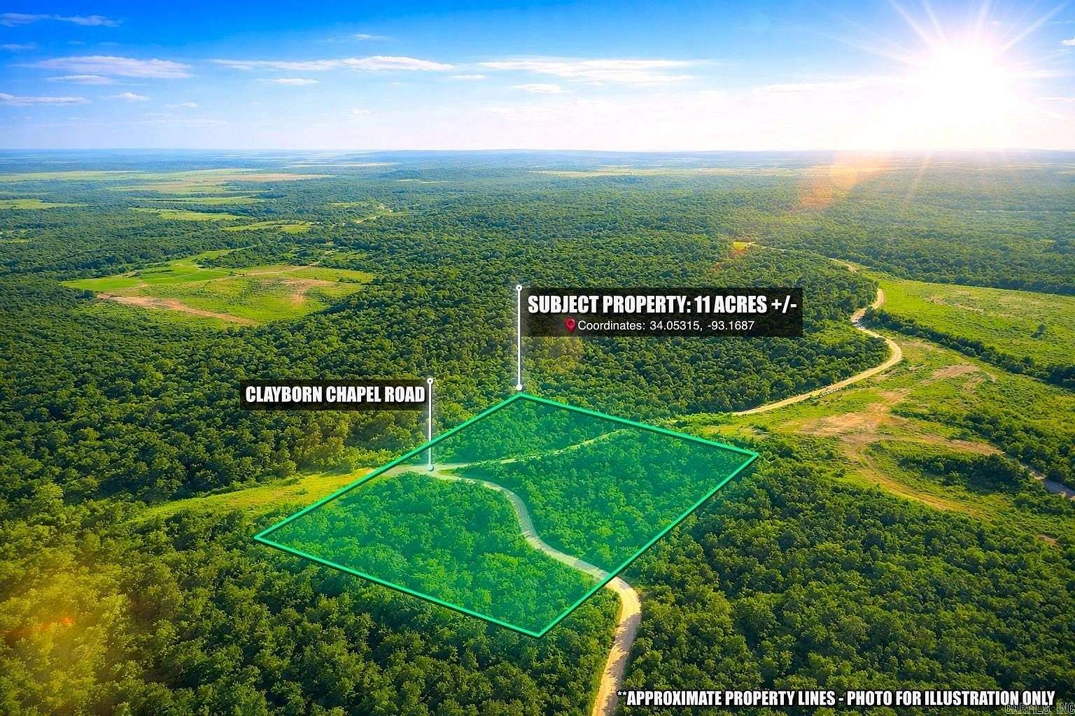 11 Acres of Recreational & Residential Land for Sale in Arkadelphia, Arkansas