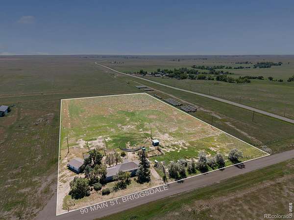 7 Acres of Land with Home for Sale in Briggsdale, Colorado